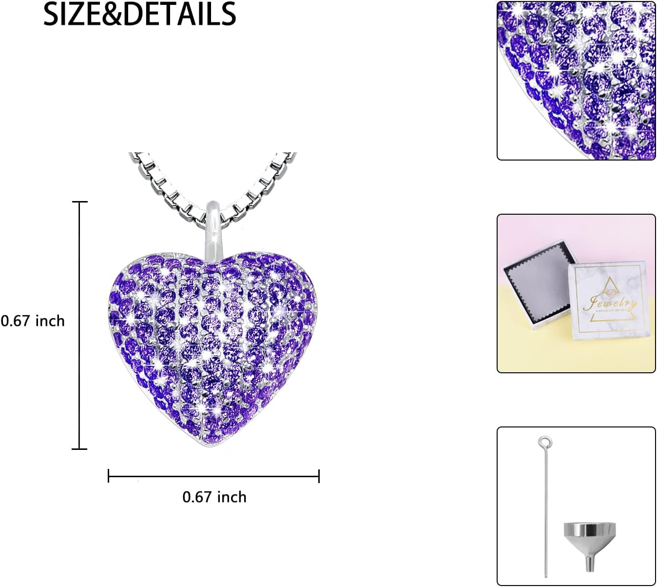 Sterling Silver Heart Urn Necklace – Memorial Pendant for Ashes & Loved Ones
