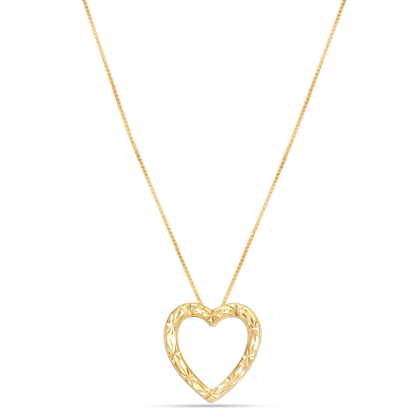 Reversible Heart Necklace – 18K Gold Plated Sterling Silver Pendant for Women & Teens