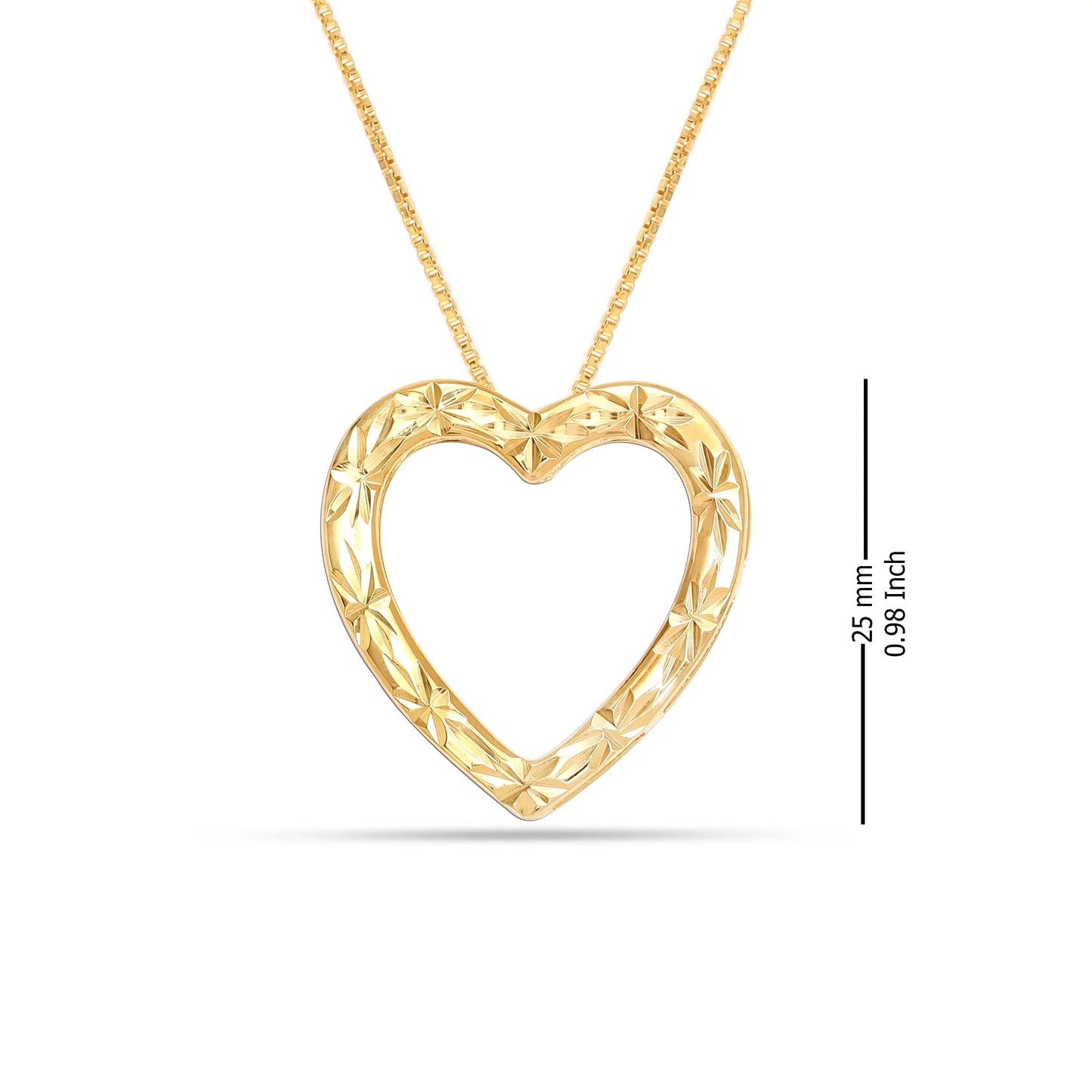 Reversible Heart Necklace – 18K Gold Plated Sterling Silver Pendant for Women & Teens