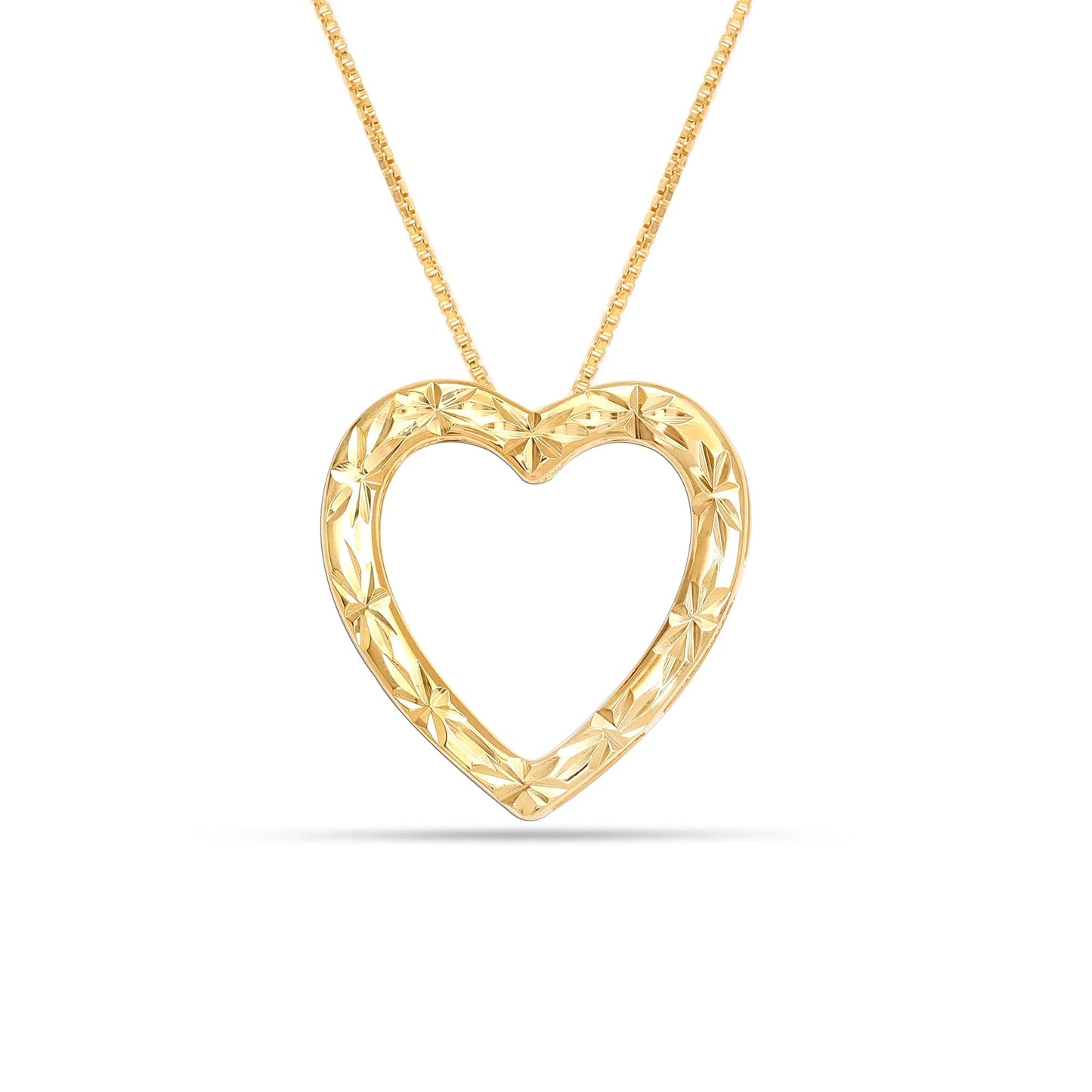 Reversible Heart Necklace – 18K Gold Plated Sterling Silver Pendant for Women & Teens