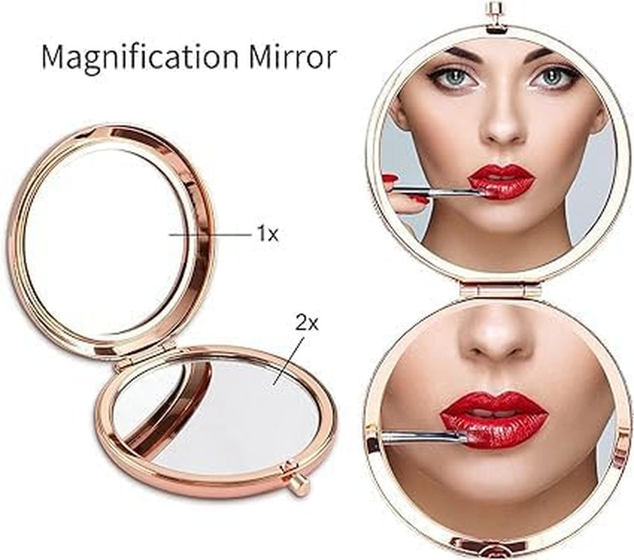 Rose Gold Compact Mirror – Elegant Gift for Aunt