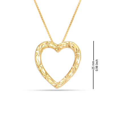 Reversible Heart Necklace – 18K Gold Plated Sterling Silver Pendant for Women & Teens